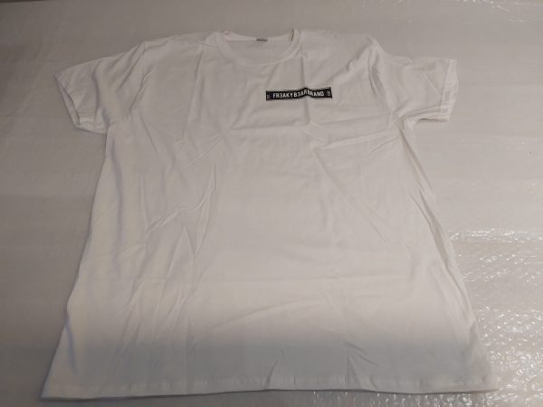 White  Established Logo Mens XL