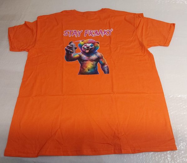 Orange Graffiti Clown Mens XL